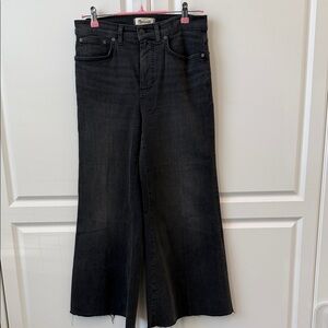Madewell Washed Black Wide-Leg Jeans